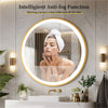 60/80CM Gold Aluminum Framed Led Bathroom Mirror Anti-fog Vanity Mirror Dimmable