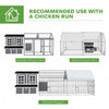 Wooden Chicken Coop w/ Nesting Box for 4-6 Chickens, 100 x 86 x 100cm