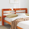 Headboard with Shelves Wax Brown 120 Solid Wood Pine A0R7
