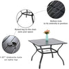 Metal Garden Bistro Table Outdoor Table Patio Furniture Table With Umbrella Hole