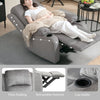 Recliner Chair Microfibre Reclining Armchair with Adjustable Footrest Cup Holder