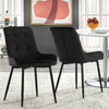 2x High Back Velvet Dining Chairs Modern Design Dining Room Chairs Metal Legs