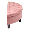 Velvet Storage Ottoman Footrest Bench Stool Box Seat Pouffe Chair Chest Bedroom