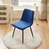 Dining Chairs Velvet Set Padded Seat Metal Leg Kitchen Chair Home Office