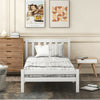 Merax Single Bed 3ft Solid Wooden Bed Frame Bedroom Furniture Adults/Kids 90x190