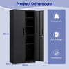 Metal Storage Cabinet with 2 Lockable Doors-Black