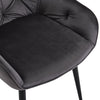 Noble Set of 2 Dining Chairs Velvet Armchairs Upholstered Soft Seat Back Metal