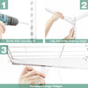 Wall Mounted Closet Organizer System Kit Adjustable Wardrobe Organizer w/ Rods