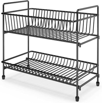 2 Tier Free Standing Spice Rack Storage Organiser Holder Perfect for Spice Jars