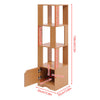 136cm Slim 4-Tier Bookcase Corner Display Cabinet Storage Shelf Cupboard Tall