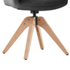 1 PC Dining Chair 360° Swivel Velvet Oak Solid Wood Legs Kitchen Room Chair