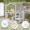Bunk Bed House Cabin Bed 3FT Single Wooden Mid Sleeper Kids Unit With Stairs