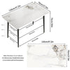 Stunning Gloss Finish Marble Dining Table Living Room Breakfast Table Party