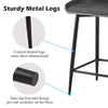 2x Velvet Bar Stool Metal Leg Breakfast Pub Chairs Kitchen Counter Furniture