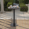 Black Metal Pedestal Table Leg Industrial Furniture Stand Round Replacement Base