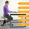 Wooden Kneeling Ergonomic Chair Posture Stool Frame Seat Grey