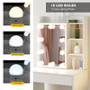 Modern Dressing Table Makeup Vanity White with Mirror LED Lights Drawers & Stool