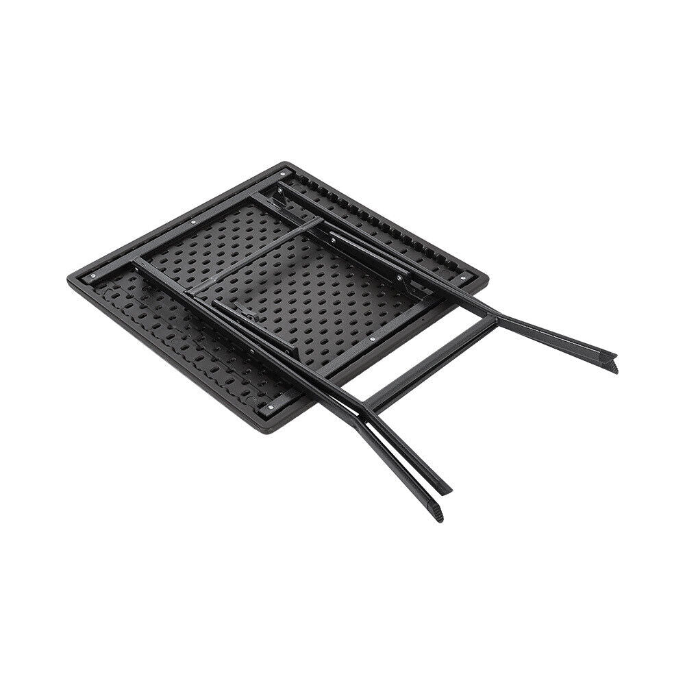Rattan Garden Dining Table and Chairs Set Folding Camping BBQ Picnic Table Bench
