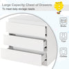 🏅White High Gloss 3 Drawer Chest of Drawers Modern Slim Bedroom Storage Cabinet