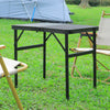 Folding Camping Table Trestle Picnic Party Catering BBQ 2ft 3ft Black Aluminum