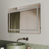LED Illuminated Bathroom Mirror with Demister Sahver Socket Wall Hung 1000x600mm