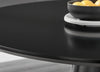 Black Semi-Gloss Round Pedestal Pillar Kitchen Dining Table