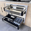 Pull Out Kitchen Basket Slide Out Storage Basket Cupboard Stainless Steel Drawer