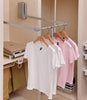 Heavy Duty Lift/Pull Down Wardrobe Clothes Hanging Rail 890- 1210mm Adjustable