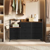 Modern Chest of Drawers Bedroom Furniture Storage Bedside Cabinet 8 Drawer Black