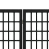 Folding 5-Panel Room Divider Japanese Style 200x170 Black Shoji J8D6