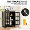 Bathroom Floor Cabinet Freestanding Display Storage Cabinet w/ Doors