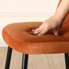 2/4/6 Velvet Suede Dining Chairs Upholstered seat with Metal Legs Kitchen Chairs
