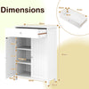 Freestanding Storage Organizer Bathroom Floor Cabinet-White