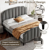 Panel Plush Upholstered Bed Frame 4ft6 Double Bed With Headboard & Footboard