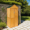 Wooden Outdoor Garden Cabinet Utility Storage Tools Shelf Box Shed Roof New