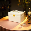 Mondeer 4 Tier Jewellery Box with Lock Mirror & 3 Drawers for Earring Necklace