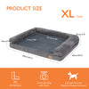 Jumbo XL Dog Bed Pet Sofa Fleece Mattress Semi Enclosed Bolster Waterproof Liner