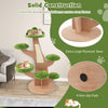 Wooden Cat Tree 128 cm Tall Cat Climbing Stand 8-Layer Cat Activity Center