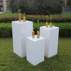 Metal White Plinth Cylinder Dessert Pedestal Wedding Cake Flower Display Stand