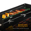 Rectangular BBQ Barbecue Steel Charcoal Grill Outdoor Patio Garden Wheels