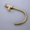 Brass Kitchen Dual Sink Mixer Taps 360° Swivel Spout Laundry Faucet,Brushed Gold