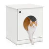 Indoor Pet House Enclosure Hidden Kitten Washroom-White