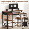 4 Tier Computer Desk Study Room Computer Desk Home Office Work Desk with Drawers