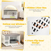 Cat Litter Box Enclosure Furniture Kitty Washroom Hidden Cabinet Front Flip Open