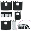 Bunk Bed with Slide and Curtains White and Black 80x200 O3R8