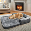 Giant Foldable Human Dog Bed Pet Dog Cuddling Bolster Pillow Mattress Sofa Bed