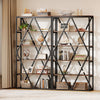 71'' Tall Industrial Bookshelf, 6-Tier Freestanding Open Bookcase w/ Metal Frame