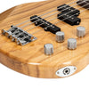 Glarry Basswood 24 Frets Electric GIB Bass Guitar w/ Bag Wire Tools Burlywood