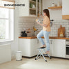 SONGMICS 2-Step Folding Ladder – Heavy Duty Steel, Portable, Anti-Slip, 150kg Ca