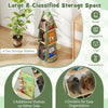 Wooden Spinning Book Tower 360° Display Rack Storage Organizer Green